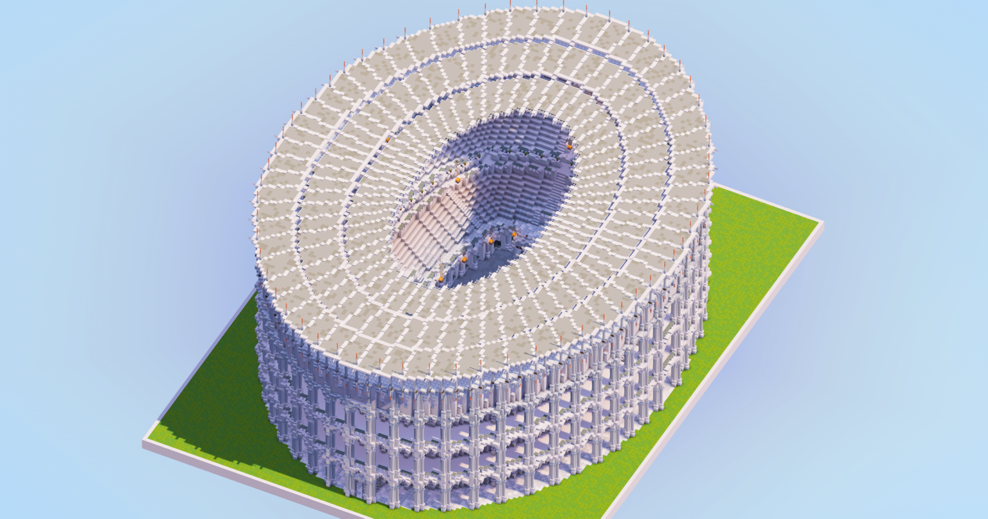 Pale Oak White Colosseum — Minecraft Build by LeonisBuilds (3)