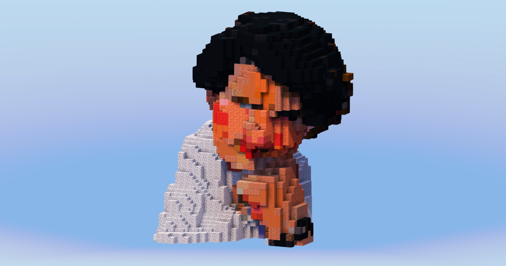 Rosalind Franklin Bust — Minecraft Build by LeonisBuilds