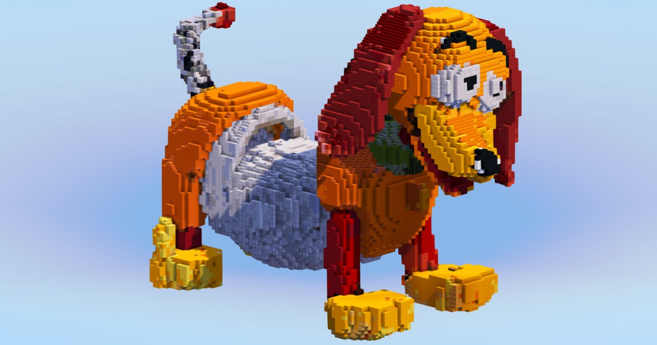 Slinky Dog — Minecraft Build by LeonisBuilds