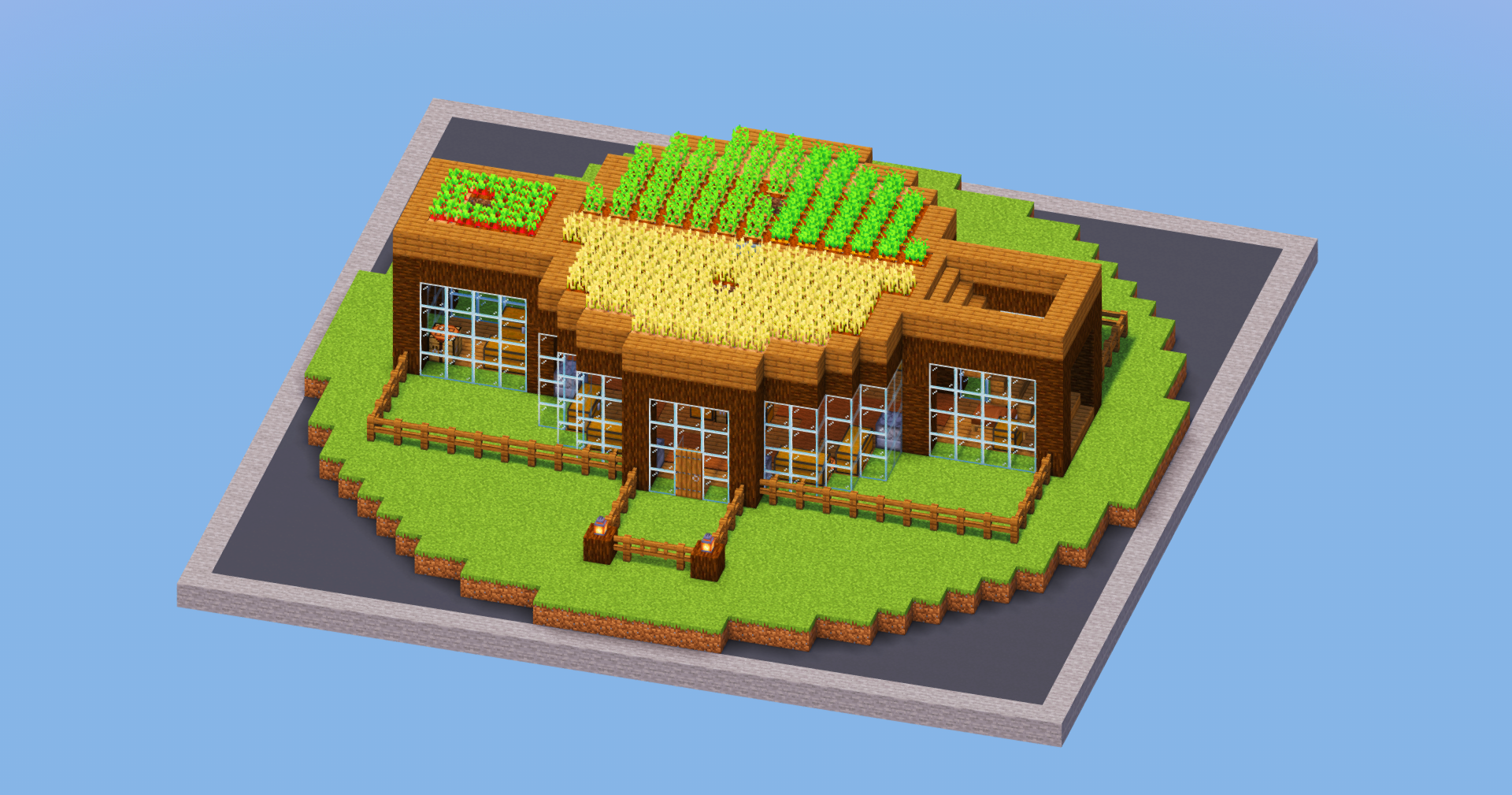 Spruce Starter Base with Farm — Minecraft Build by LeonisBuilds