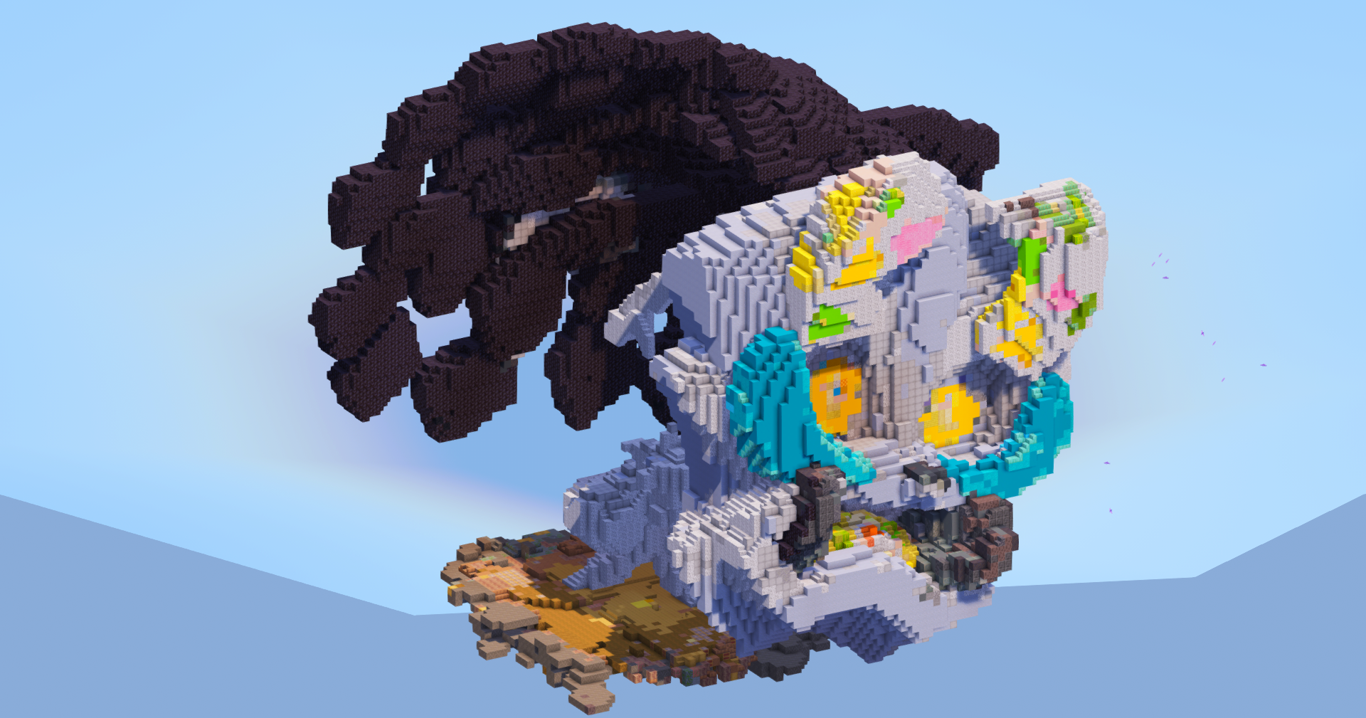 Terastal Ogerpon Cornerstone Mask — Minecraft Build by LeonisBuilds (2)