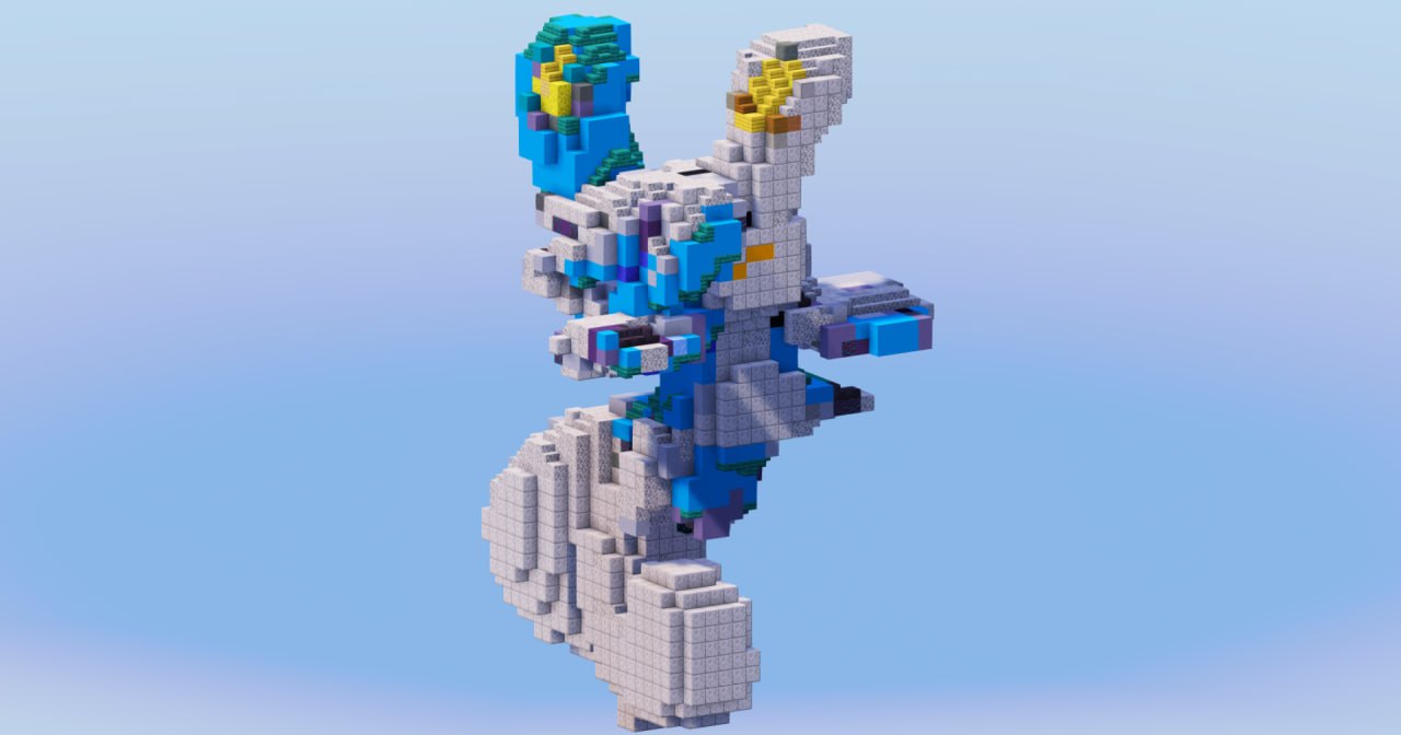 Mega Meowstic from Pokemon — Minecraft Build by LeonisBuilds (2)