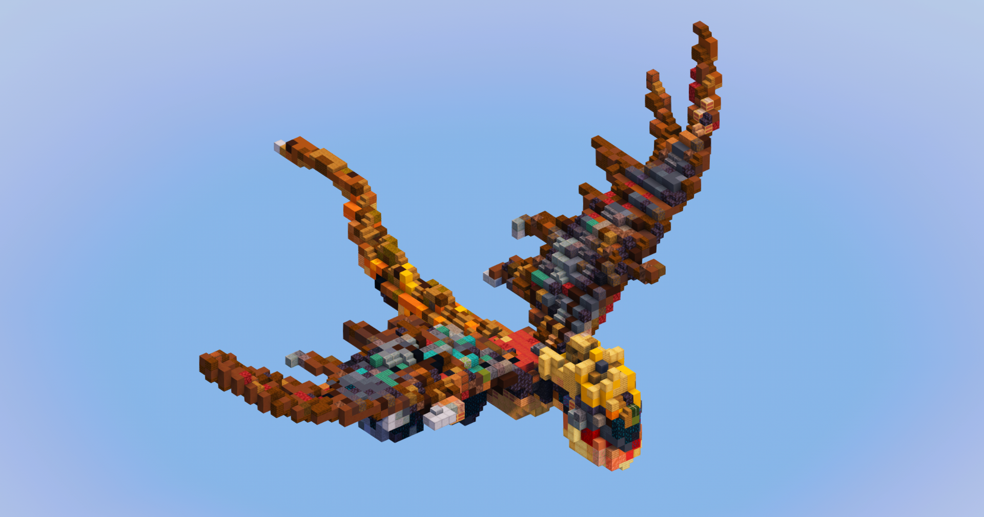 Stormfly - Deadly Nadder Dragon from How To Train Your Dragon — Minecraft Build by LeonisBuilds