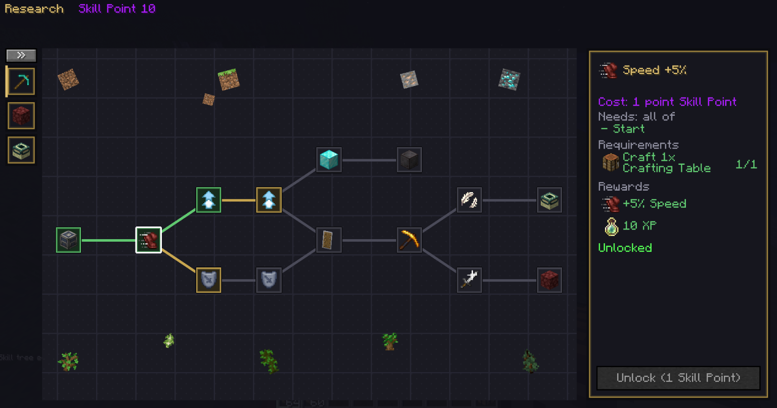 Wan's Skill Tree — Minecraft Mod by LeonisBuilds