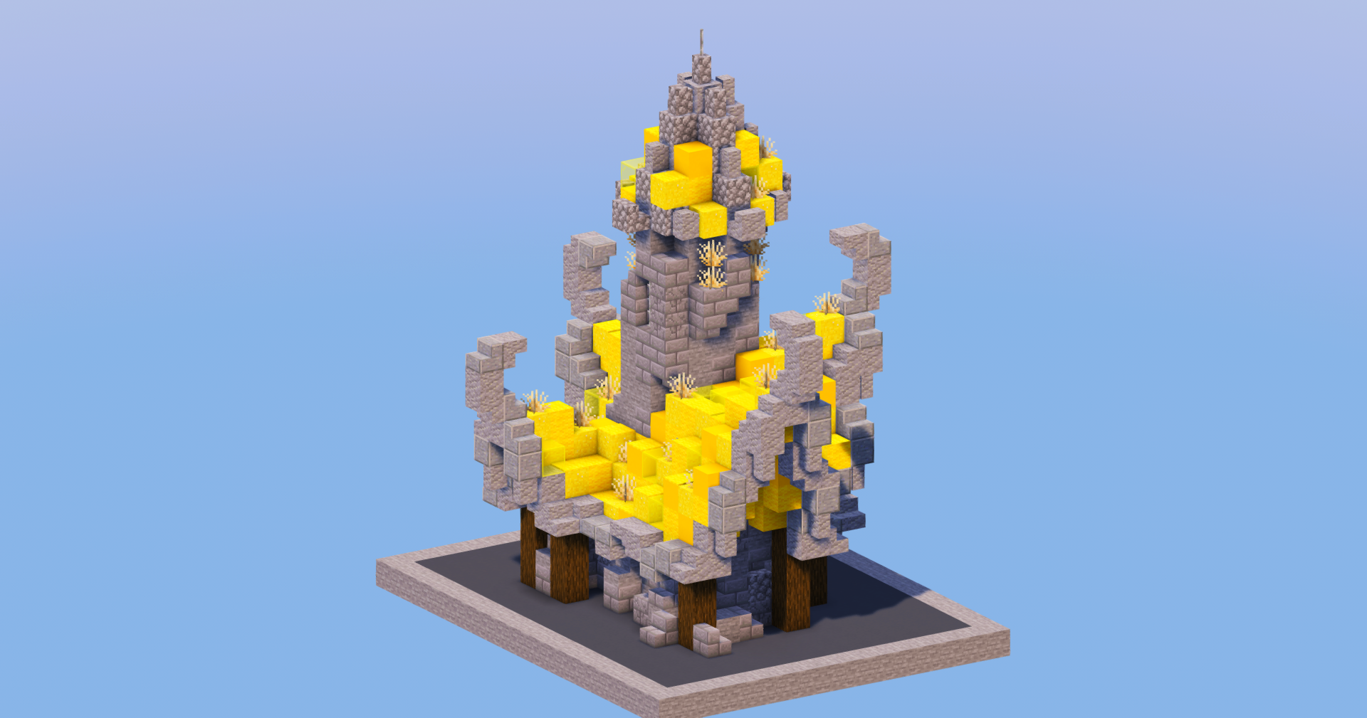 Yellow Medieval Fantasy House 3 — Minecraft Build by LeonisBuilds (2)