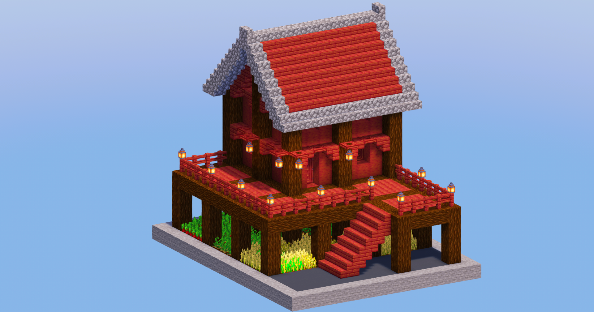 Mangrove Red Starter House with Farm — Minecraft Build by LeonisBuilds (2)