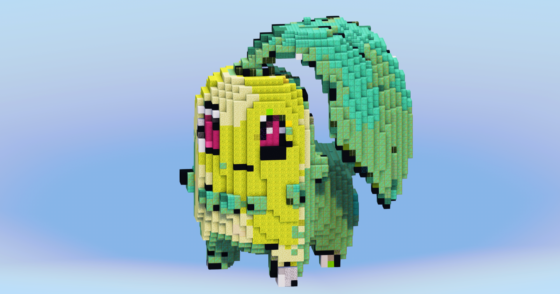 Chikorita from Pokemon — Minecraft Build by LeonisBuilds