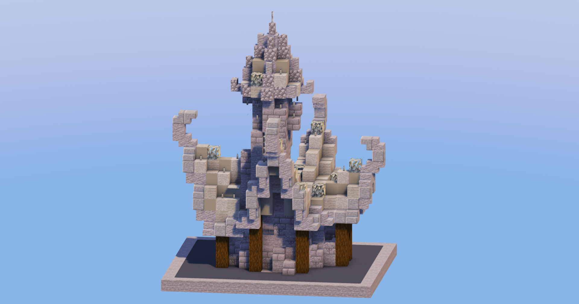 Light Gray Medieval Fantasy House 4 — Minecraft Build by LeonisBuilds (2)