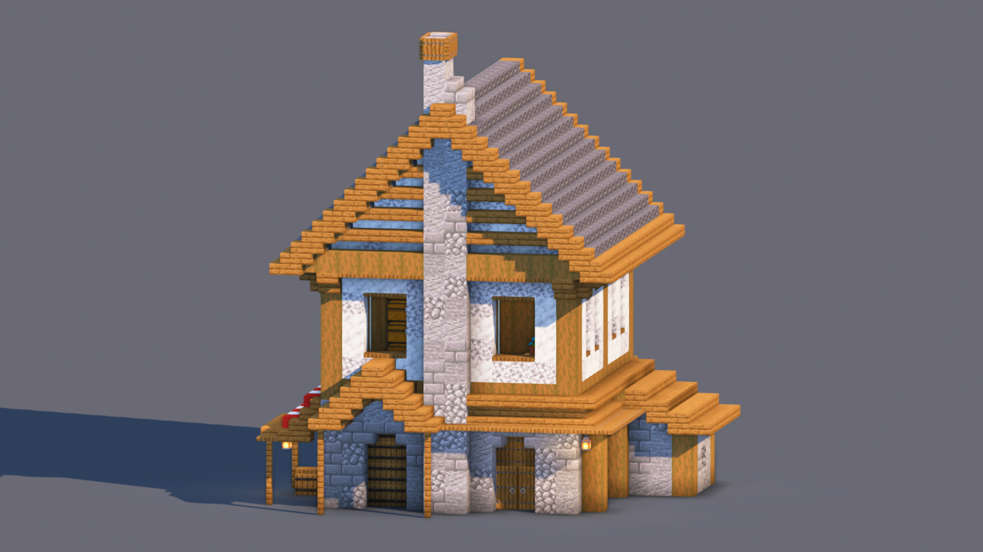 Medieval House – Fully Decorated Interior | Download — Minecraft Build by RaekonBuilds