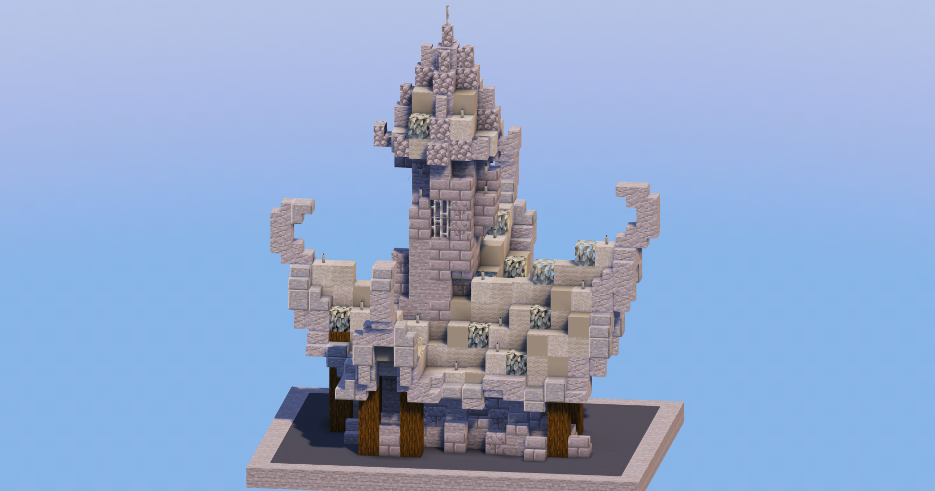 Light Gray Medieval Fantasy House 4 — Minecraft Build by LeonisBuilds