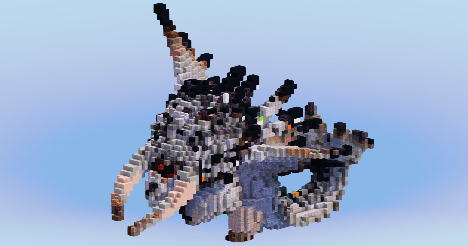 Bewilder Beast Dragon from How To Train Your Dragon — Minecraft Build by LeonisBuilds