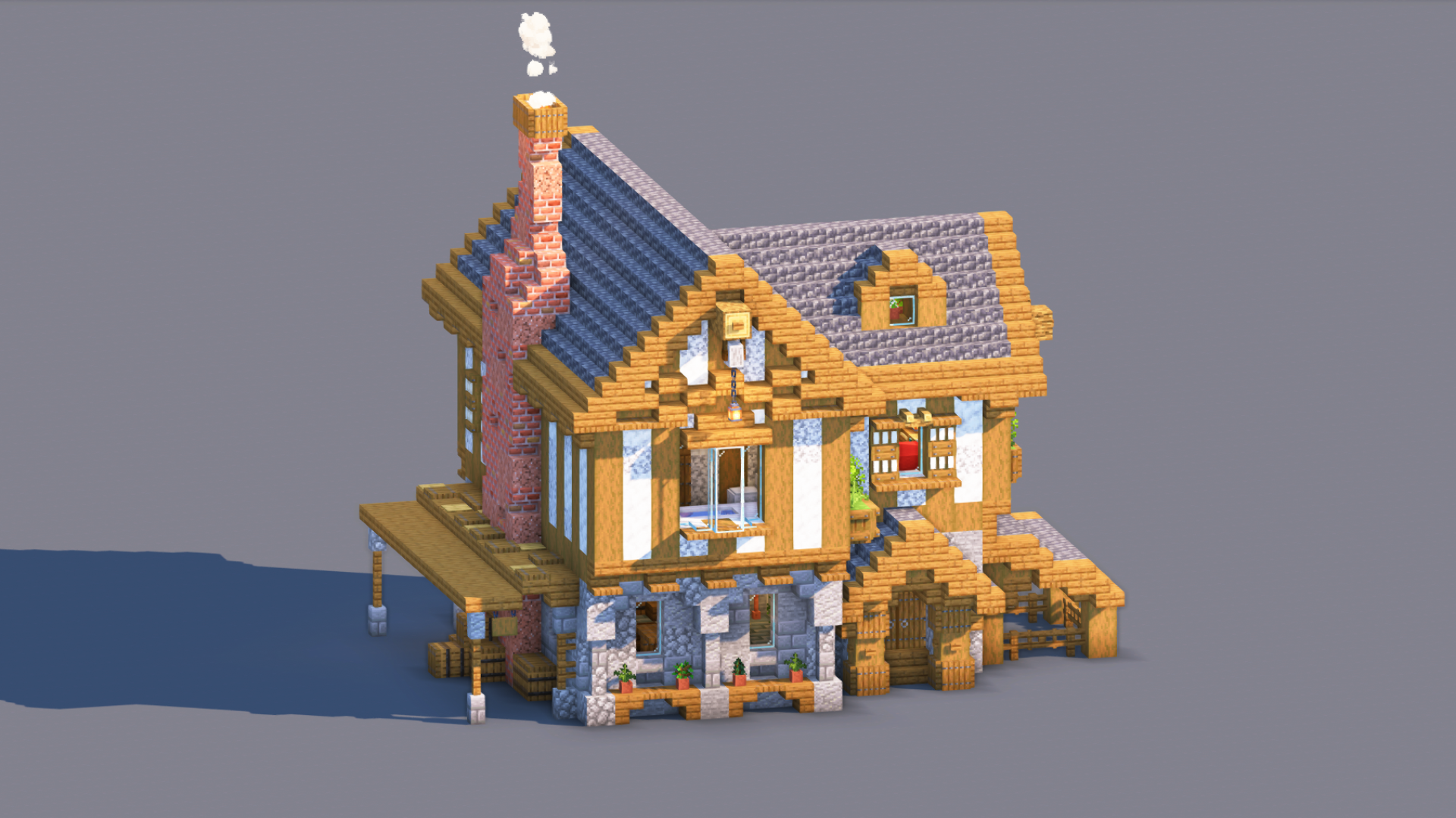 Medieval House – Fully Decorated Interior | Download — Minecraft Build by RaekonBuilds (2)
