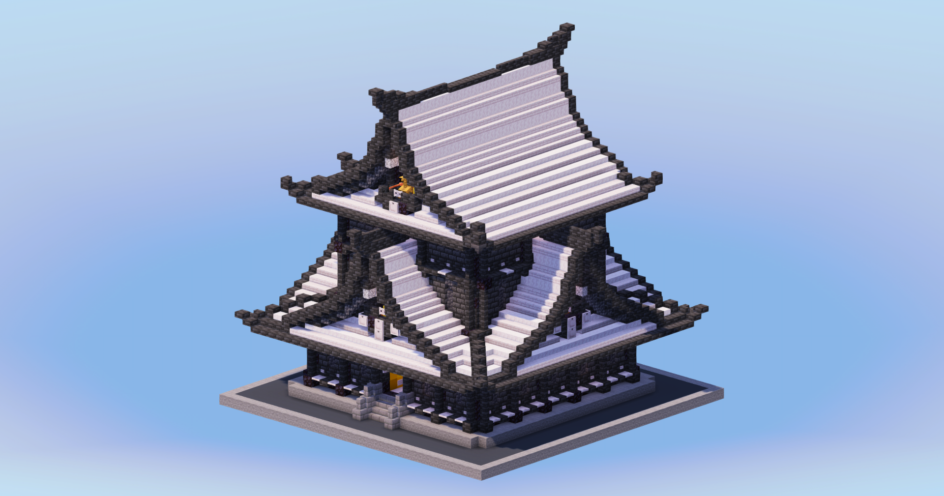Pale Oak Japanese Temple — Minecraft Build by LeonisBuilds (2)