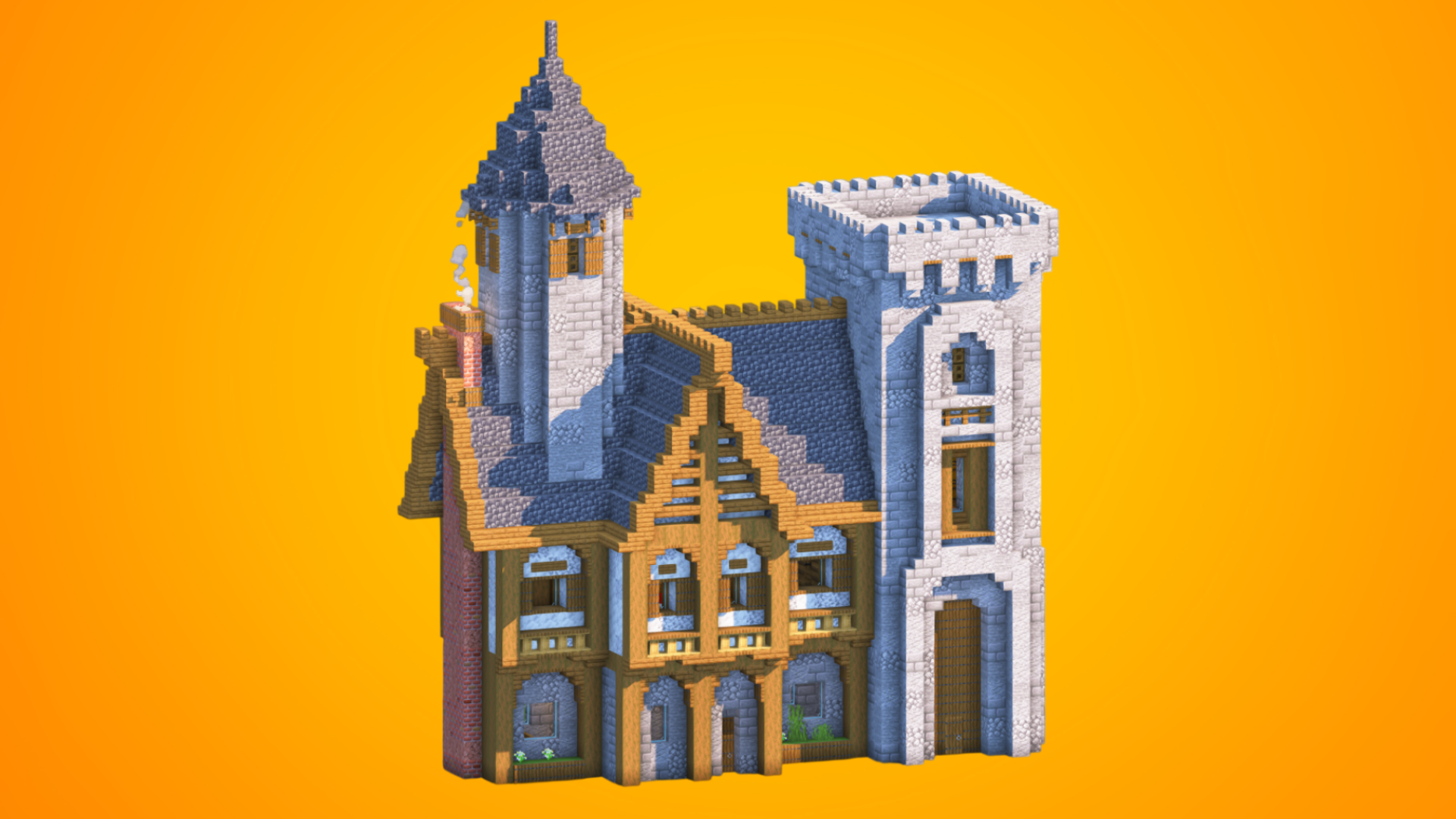 Medieval Twin Tower Castle & Keep | Fully Furnished Interior — Minecraft Build by RaekonBuilds