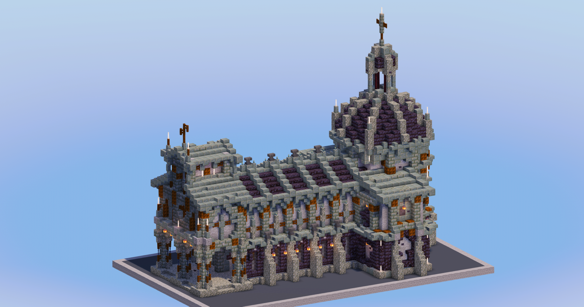 Medieval Church Tuff Bricks — Minecraft Build by LeonisBuilds (2)