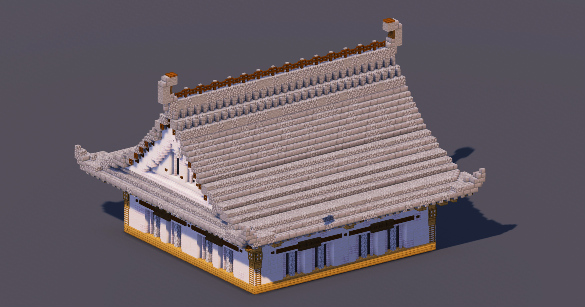 Small Japanese Castle Gray — Minecraft Build by MellowHat (2)