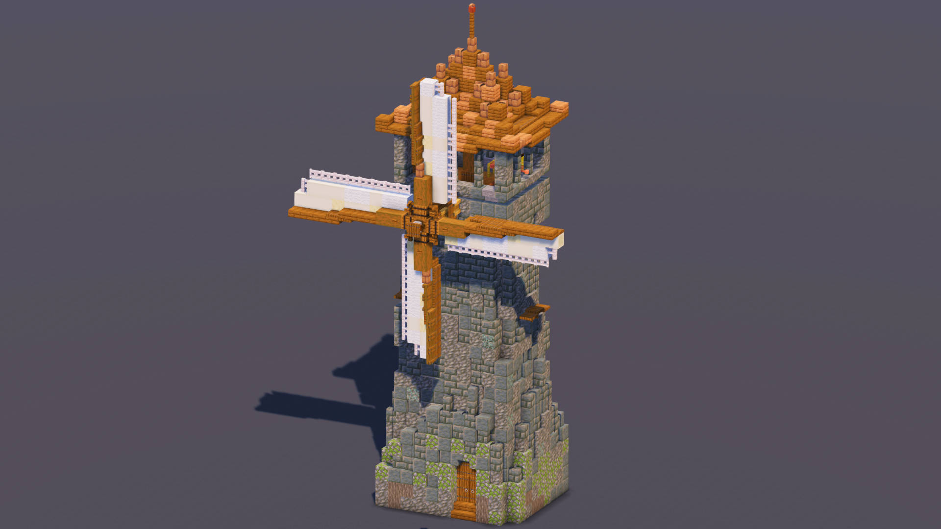 Tuff Bricks Medieval Windmill — Minecraft Build by MellowHat (2)