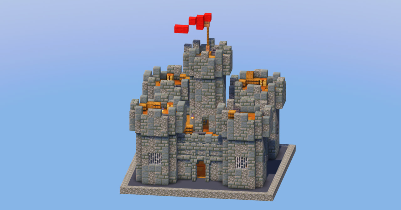 Medieval Fortress Tuff Bricks — Minecraft Build by LeonisBuilds