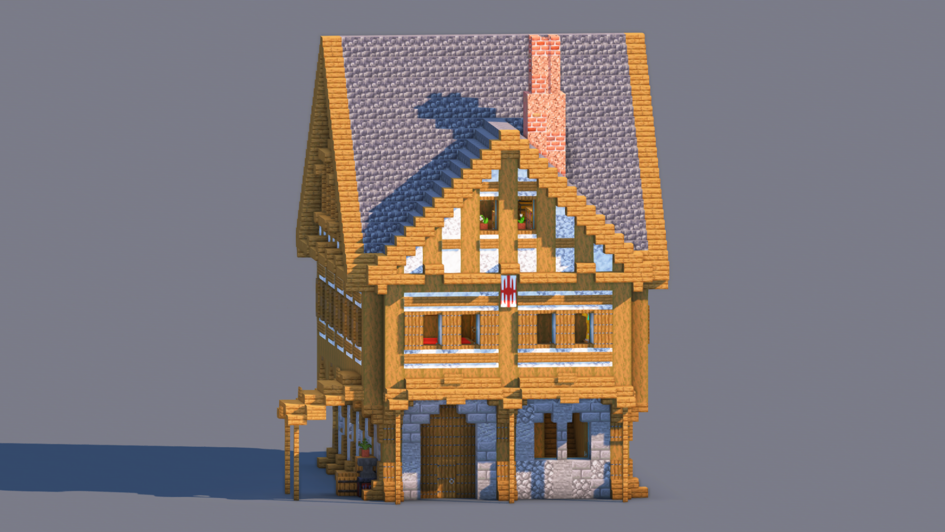 Medieval House – Fully Decorated Interior | Download — Minecraft Build by RaekonBuilds