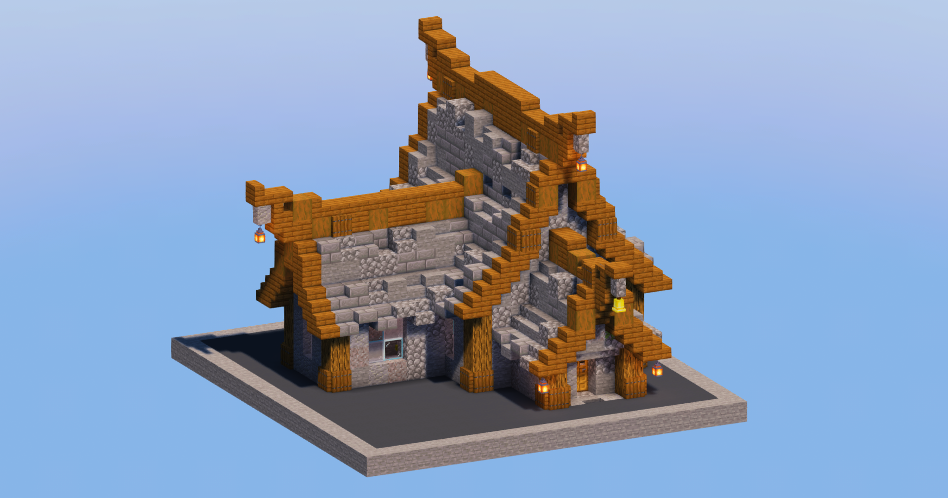 Stone Medieval House 2 — Minecraft Build by LeonisBuilds