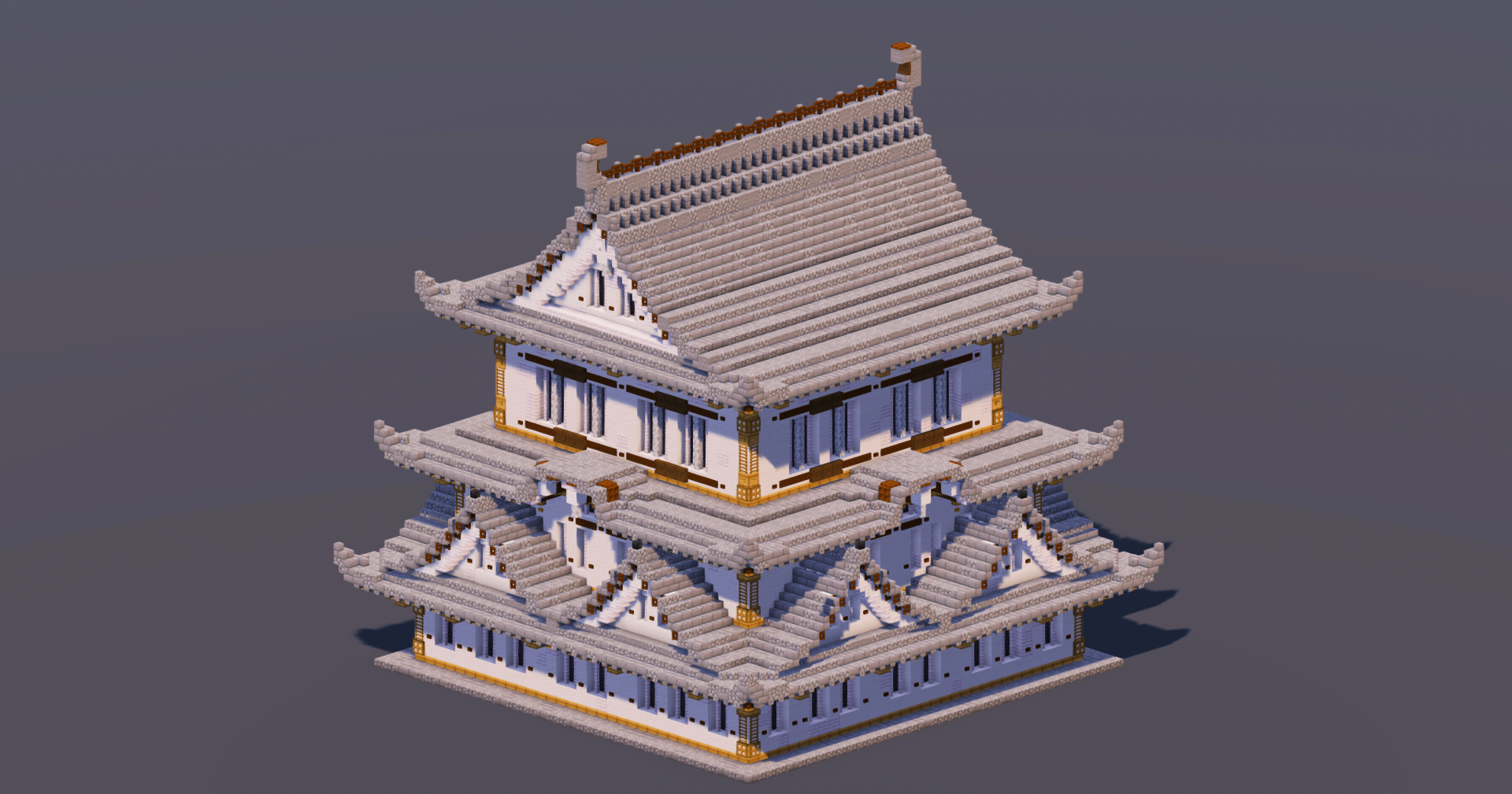 Medium Japanese Castle Gray — Minecraft Build by MellowHat (2)