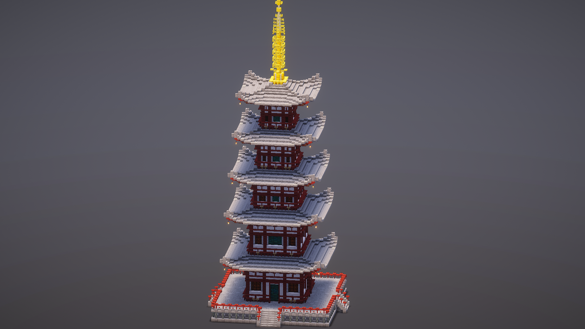 Gray Japanese Pagoda