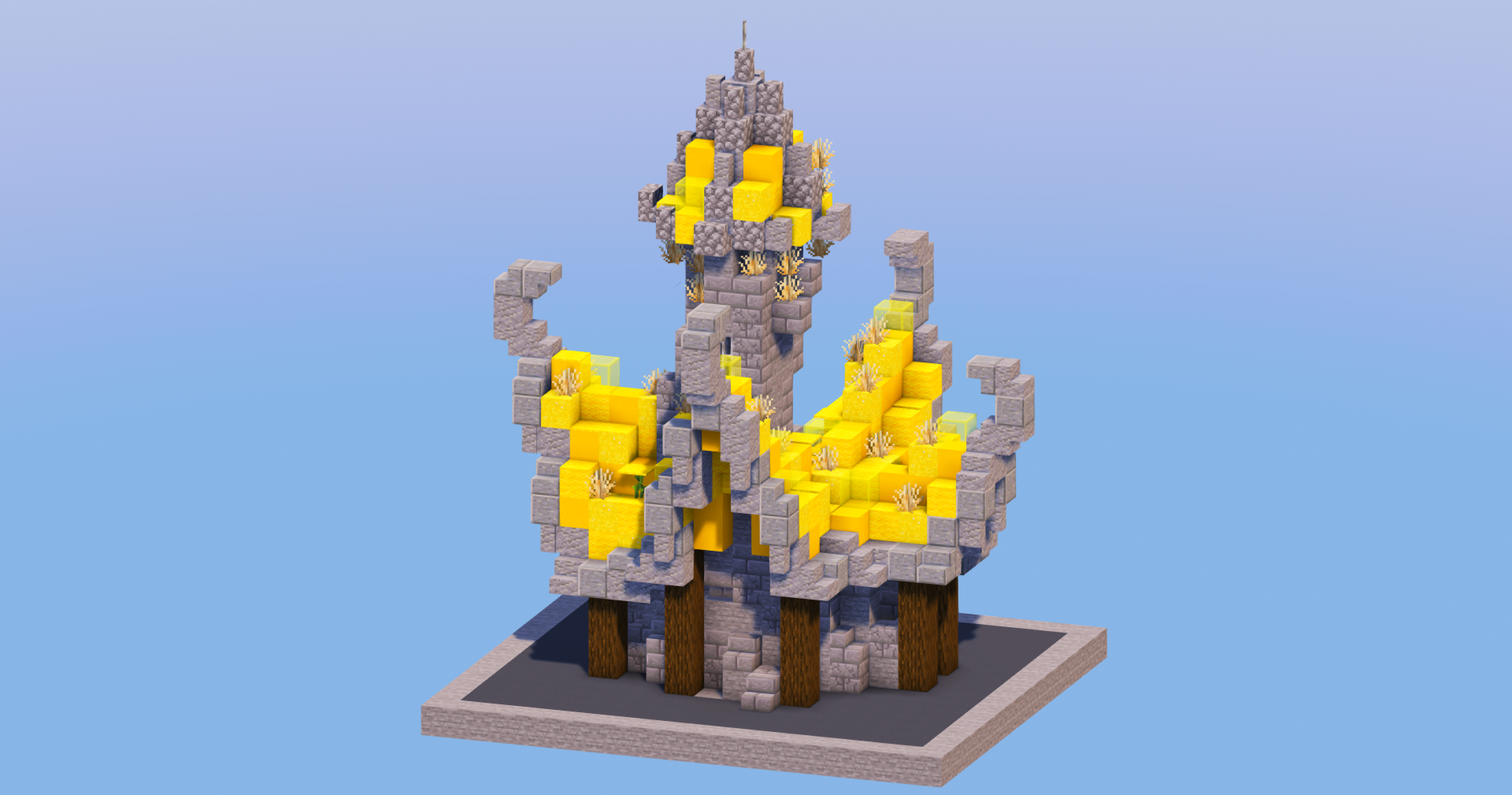 Yellow Medieval Fantasy House 2 — Minecraft Build by LeonisBuilds (2)