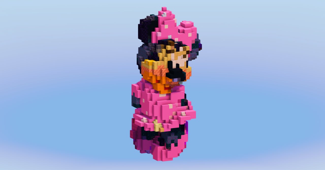 Minnie from Disney Mickey Mouse — Minecraft Build by LeonisBuilds (2)