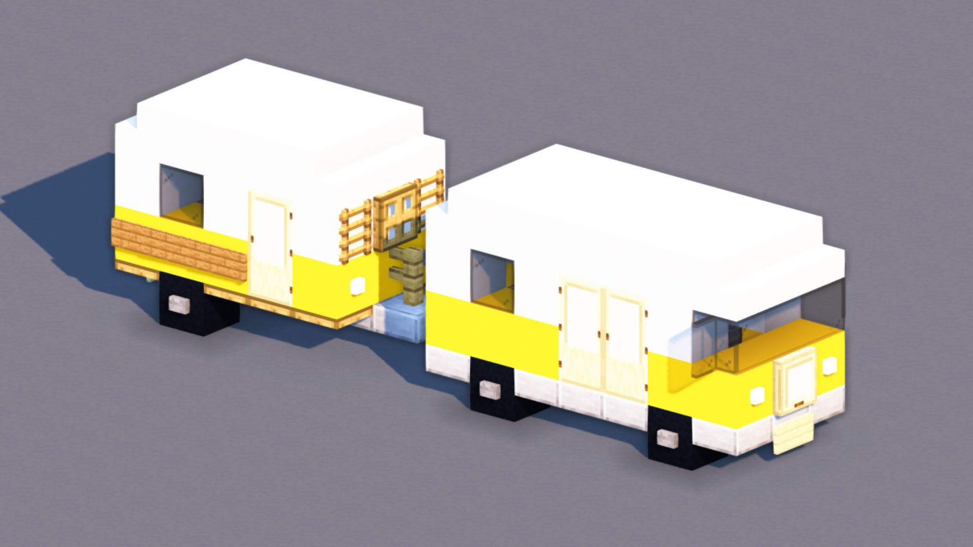 Vintage Camper RV & Travel Trailer | Modern Vehicle Build — Minecraft Build by RaekonBuilds