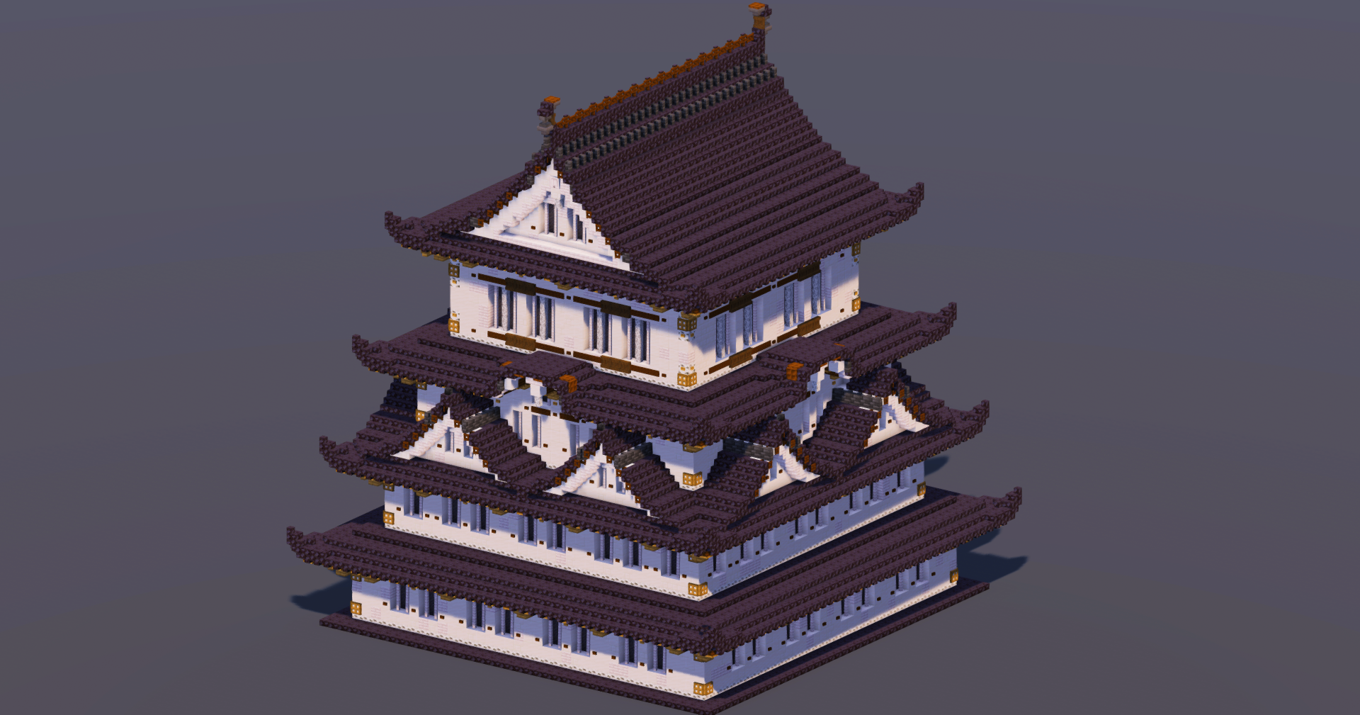 Large Japanese Castle Black — Minecraft Build by MellowHat (2)