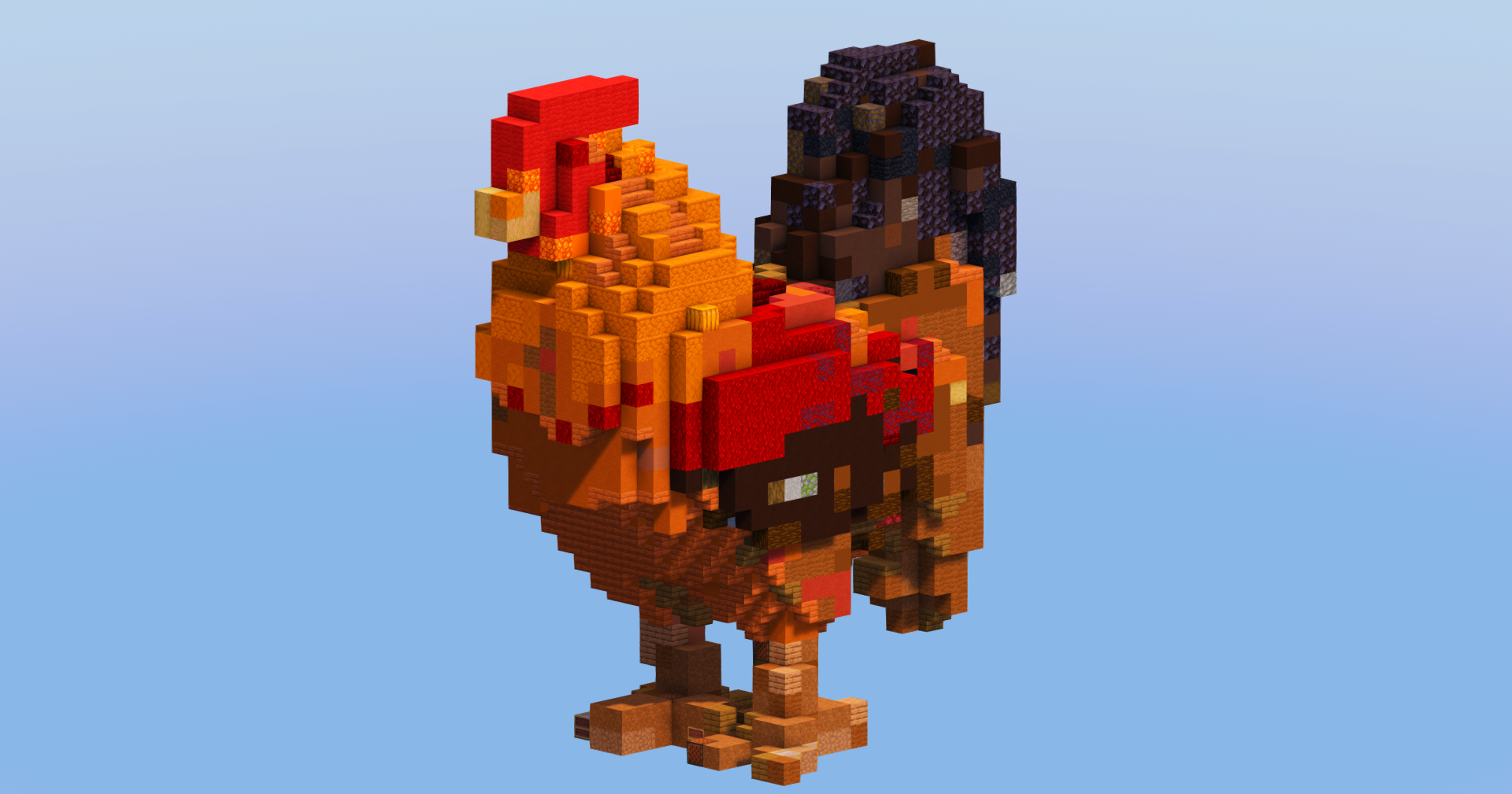 Rooster Animal — Minecraft Build by LeonisBuilds (2)