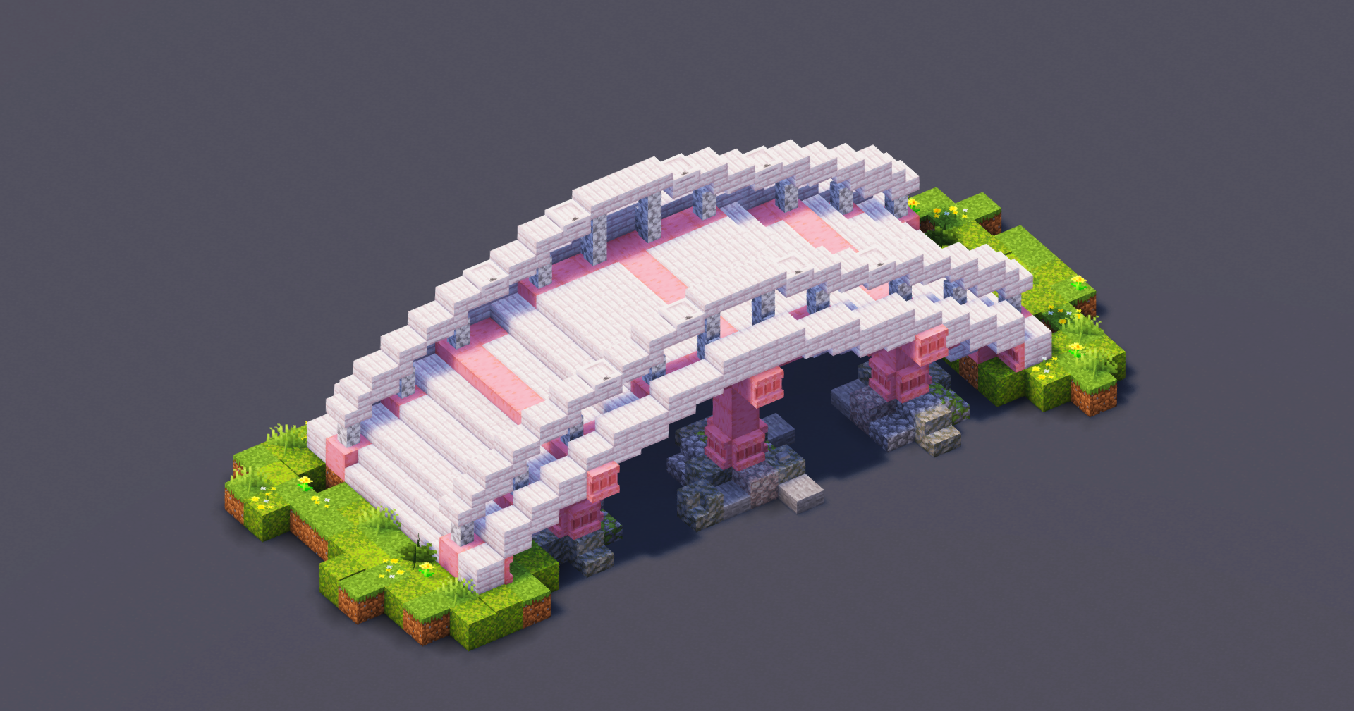 White Japanese Bridge — Minecraft Build by MellowHat