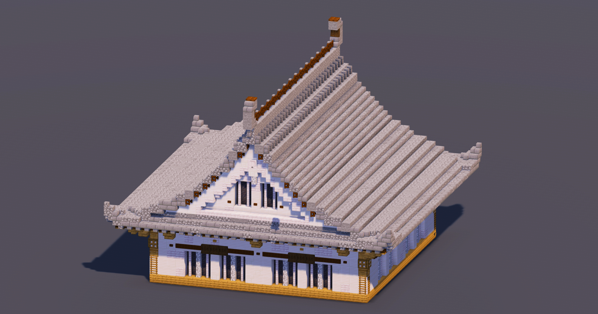 Small Japanese Castle Gray — Minecraft Build by MellowHat