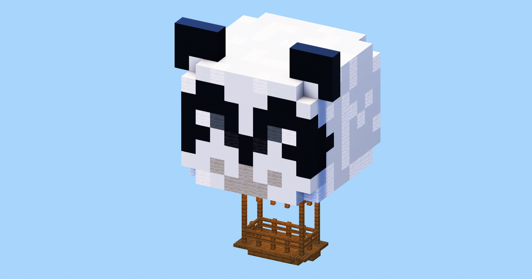 Panda Hot Air Balloon — Minecraft Build by LeonisBuilds
