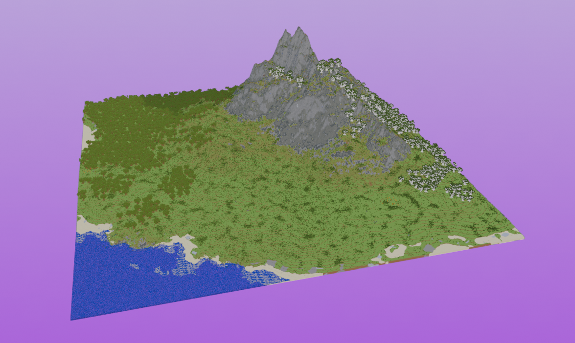 Custom Map - Forest, Birch Forest and Mountains — Minecraft Build by MellowHat (2)