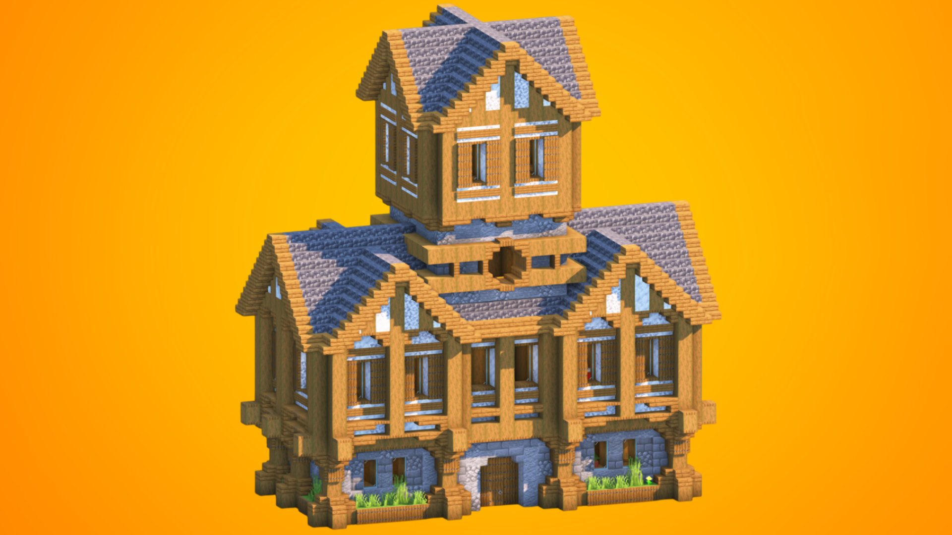 Medieval Manor with Central Tower | Fully Furnished Interior — Minecraft Build by RaekonBuilds