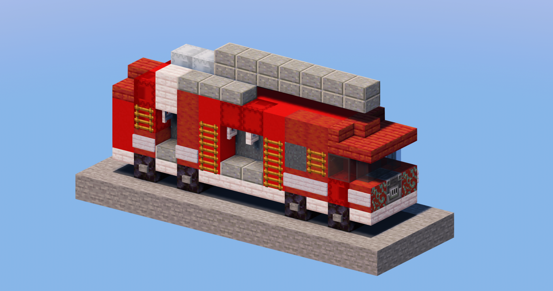 Fire Truck — Minecraft Build by LeonisBuilds