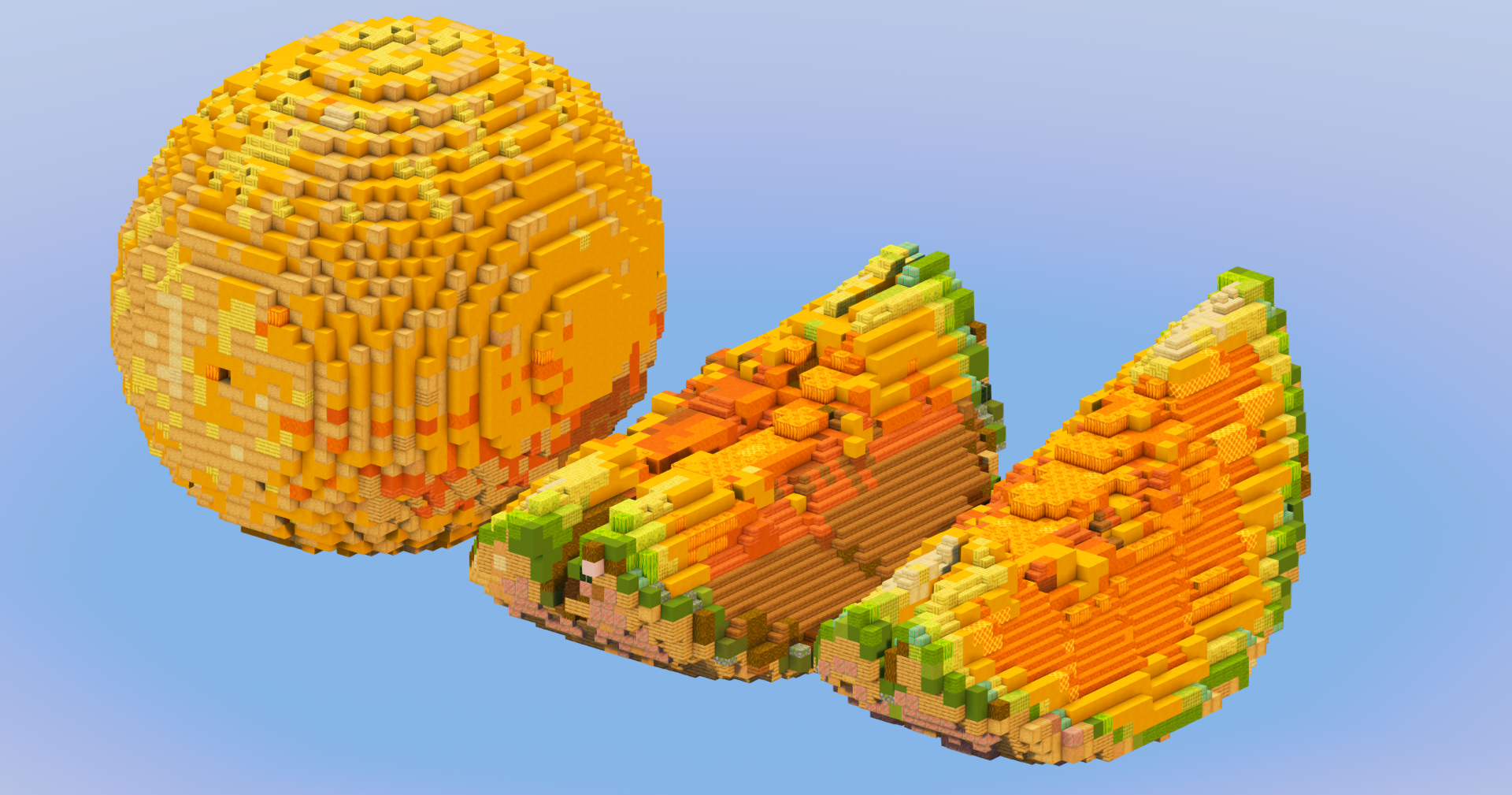 Cantaloupe Fruit — Minecraft Build by LeonisBuilds
