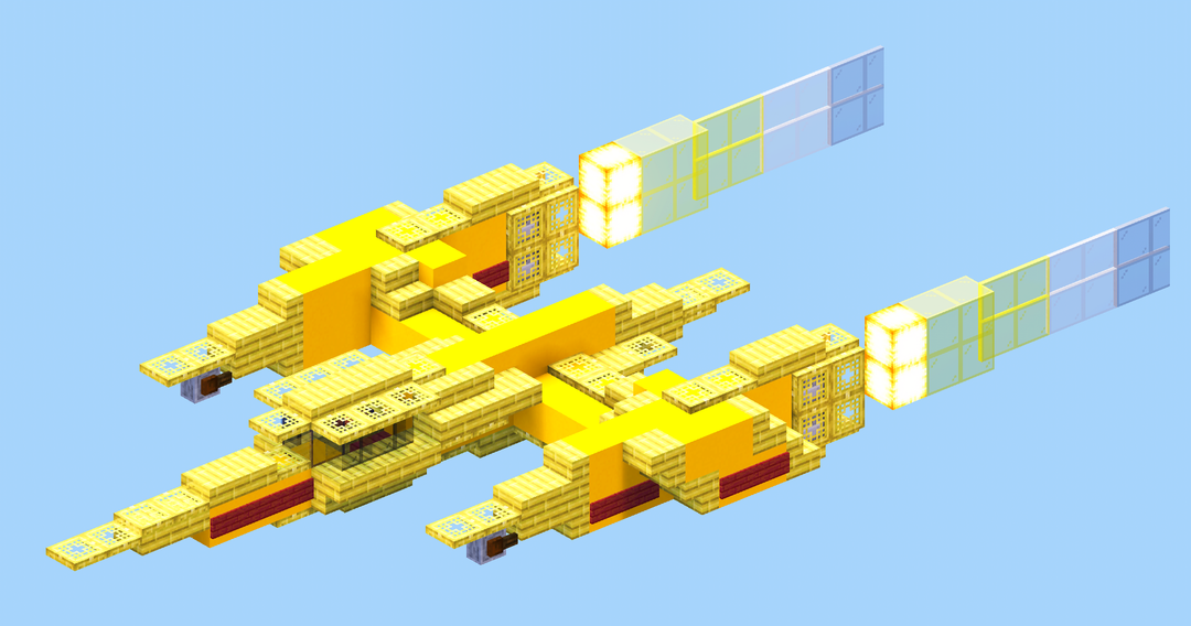 Yellow Spaceship — Minecraft Build by LeonisBuilds