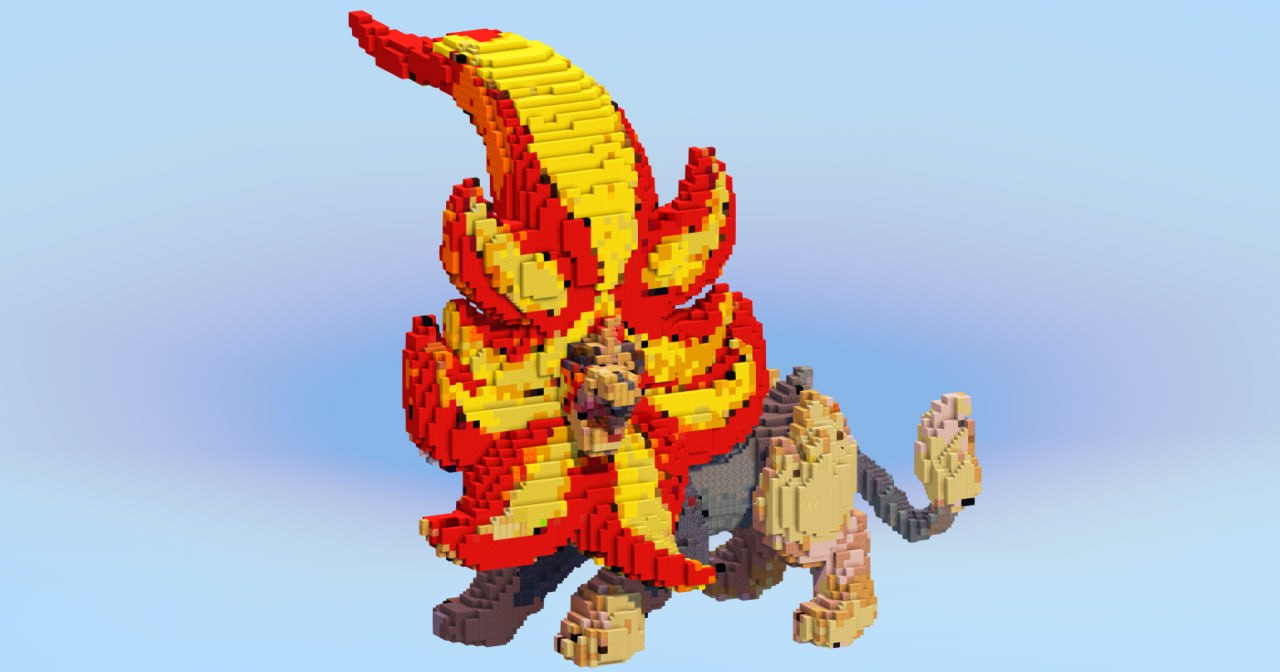 Mega Pyroar — Minecraft Build by LeonisBuilds (2)