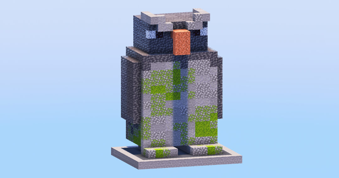 Penguin Stone Statue — Minecraft Build by LeonisBuilds