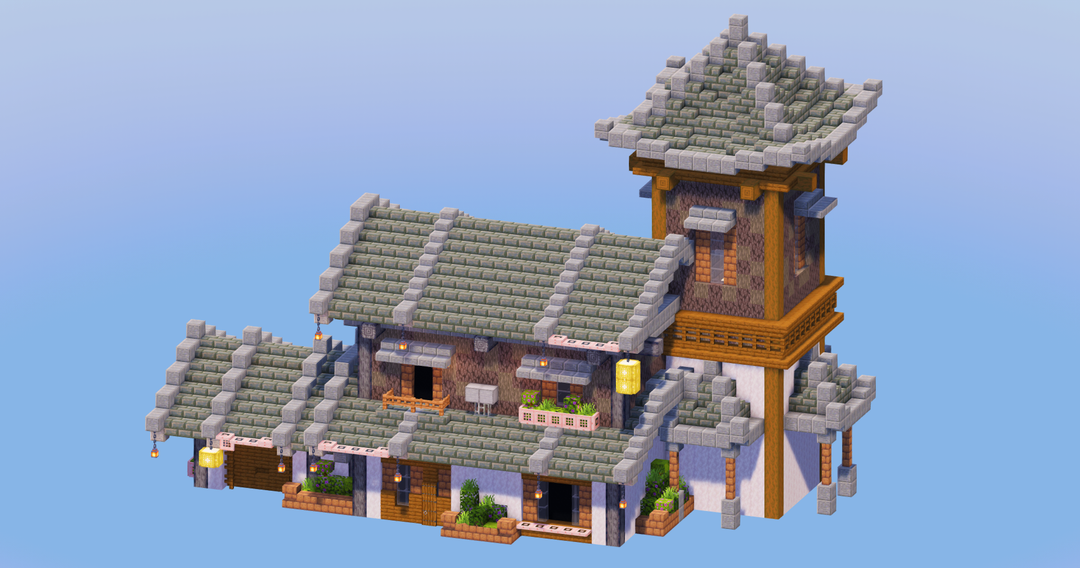 Tuff Japanese House 2 — Minecraft Build by LeonisBuilds