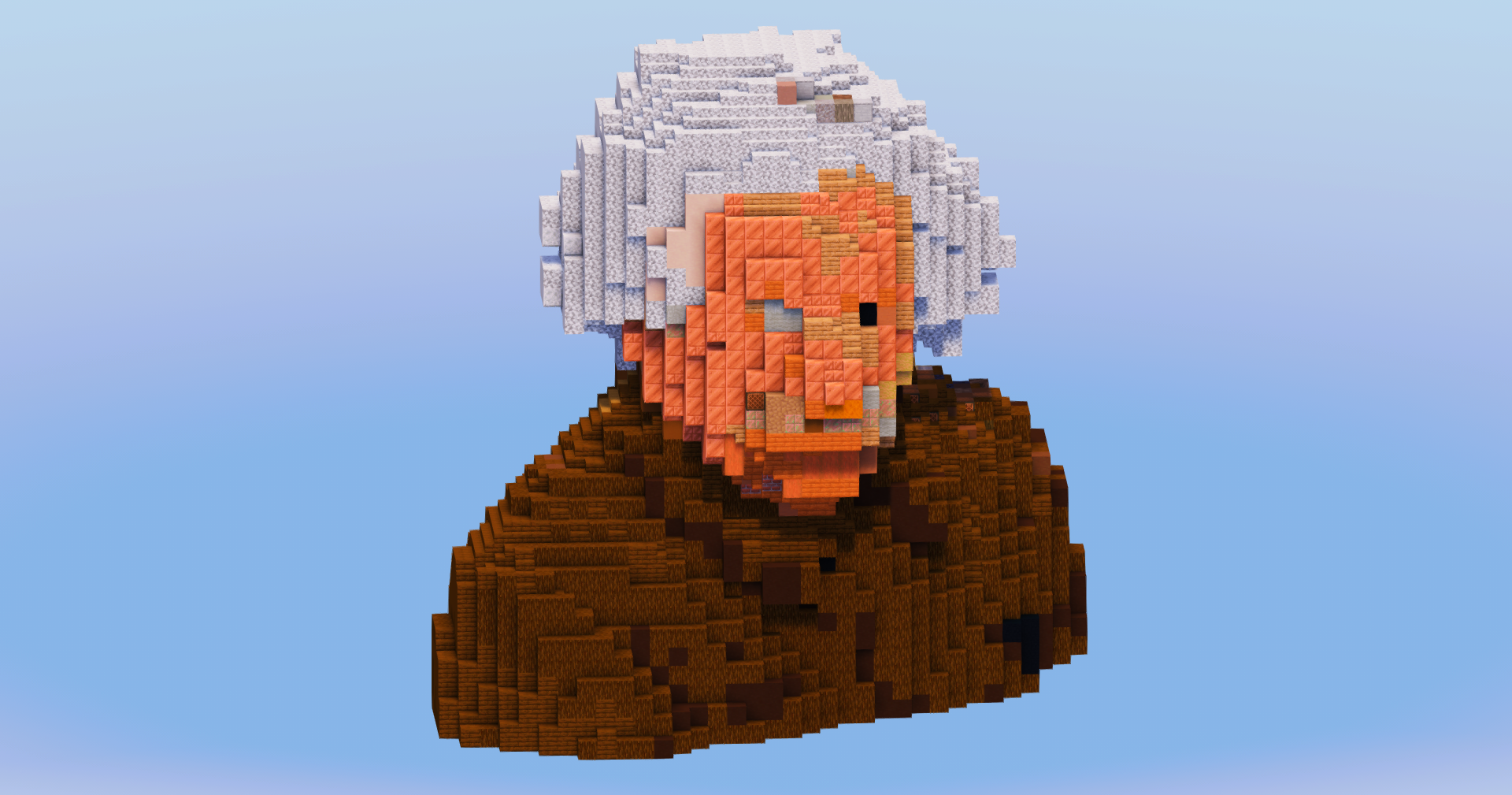 Albert Einstein Bust — Minecraft Build by LeonisBuilds