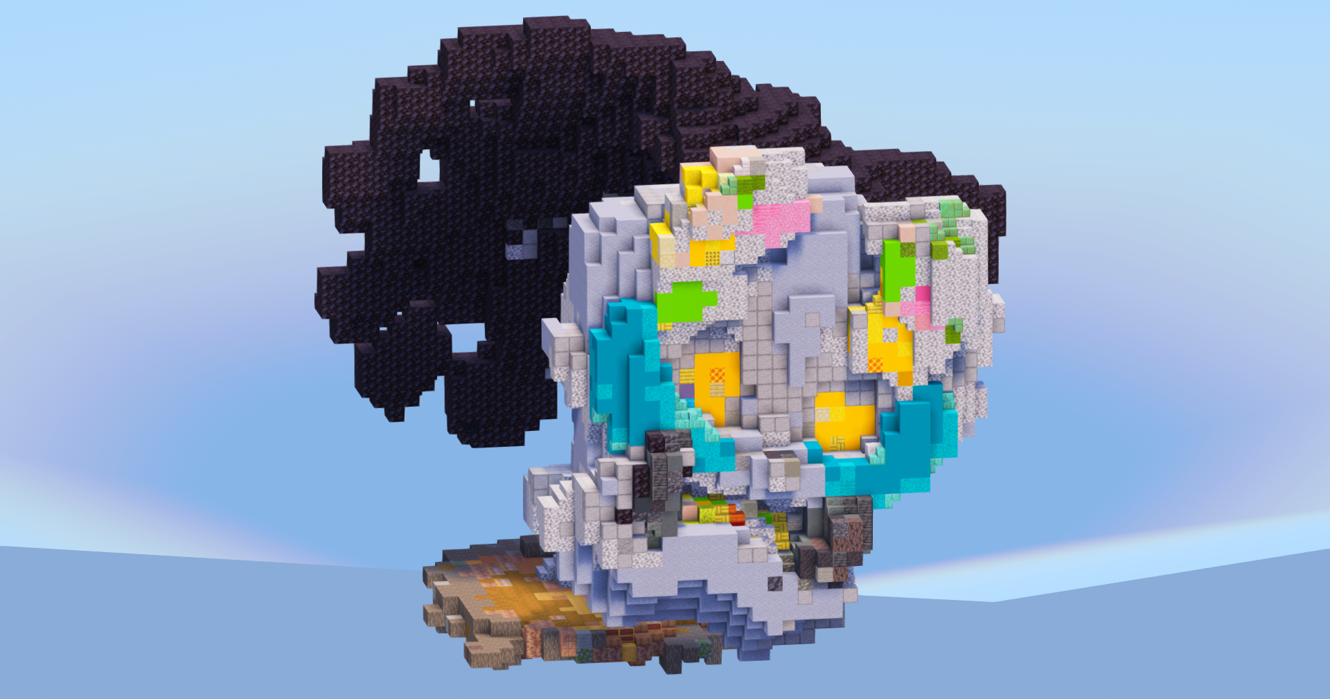 Terastal Ogerpon Cornerstone Mask from Pokemon — Minecraft Build by LeonisBuilds