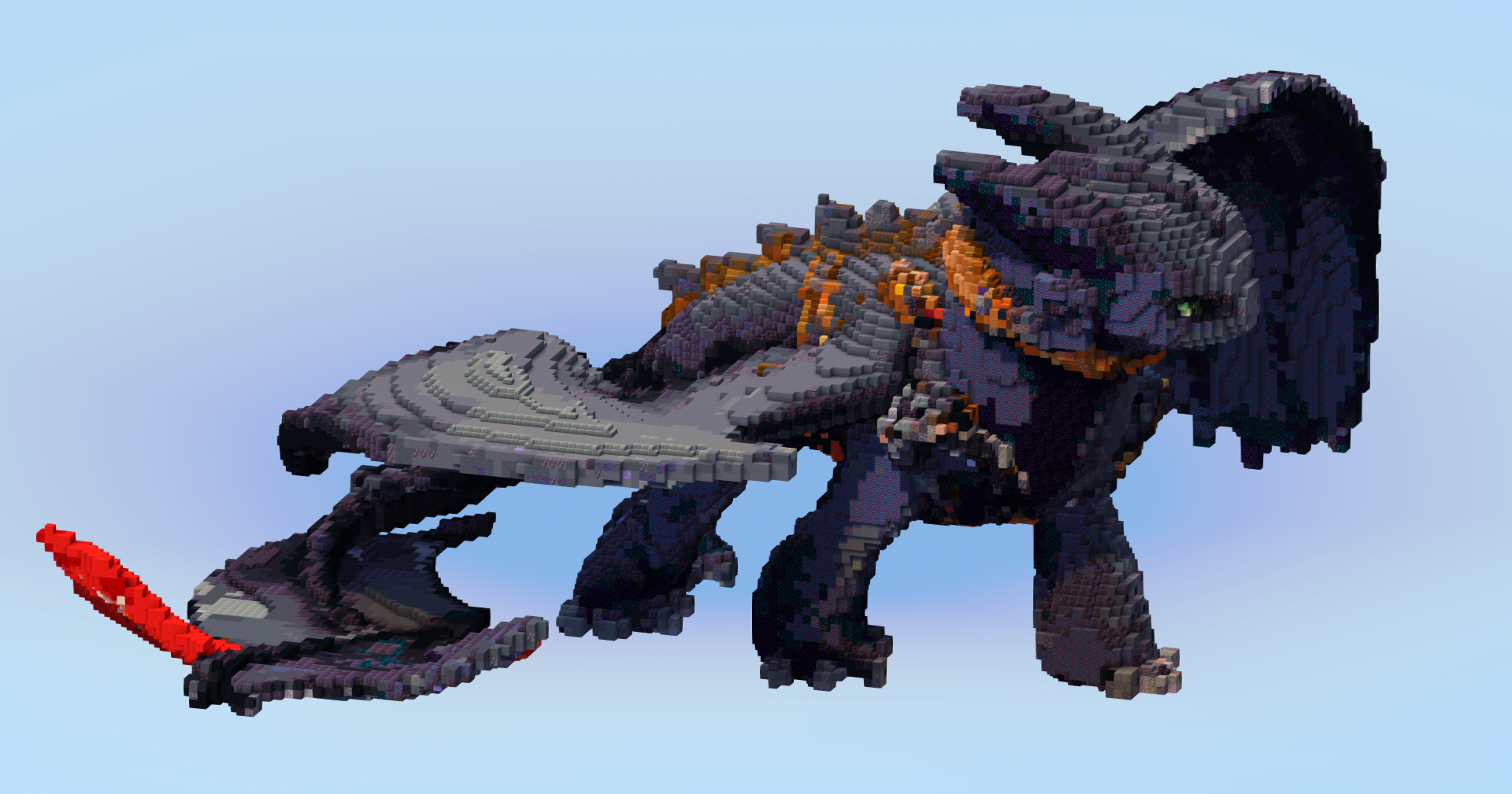 Toothless - Night Fury Dragon — Minecraft Build by LeonisBuilds (2)