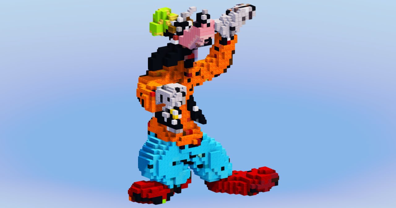 Goofy from Disney Mickey Mouse — Minecraft Build by LeonisBuilds (2)