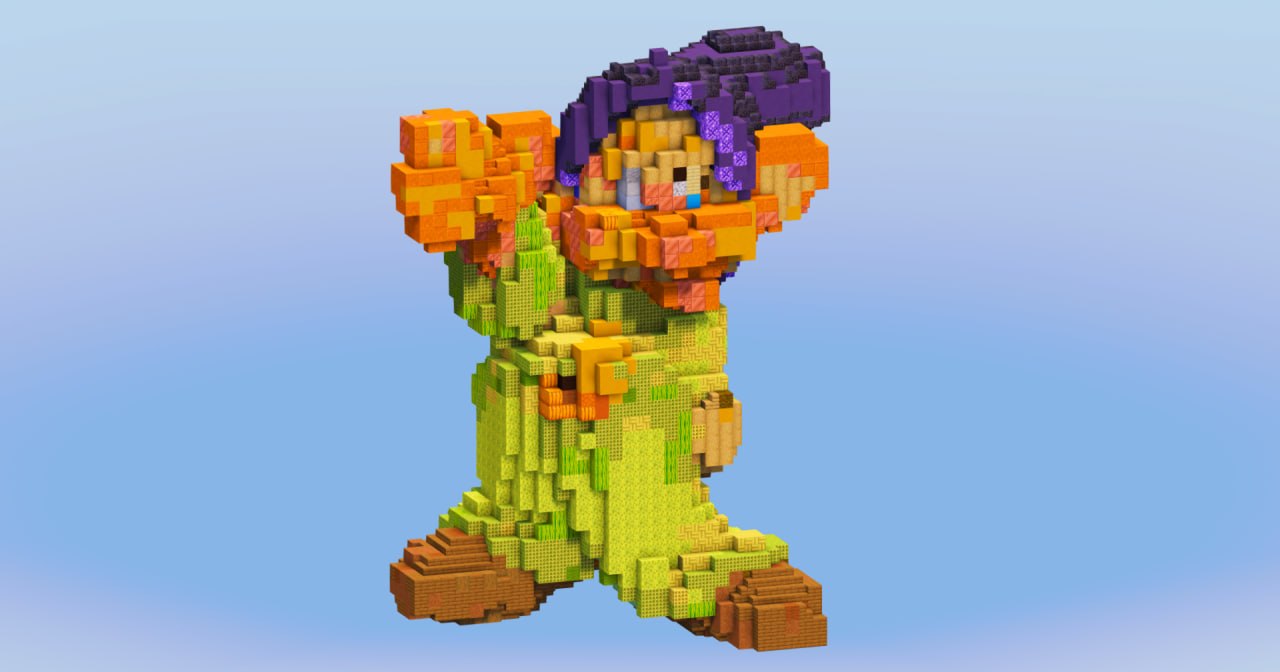 Dopey from Disney Whitesnow and the Seven Dwarfs — Minecraft Build by LeonisBuilds