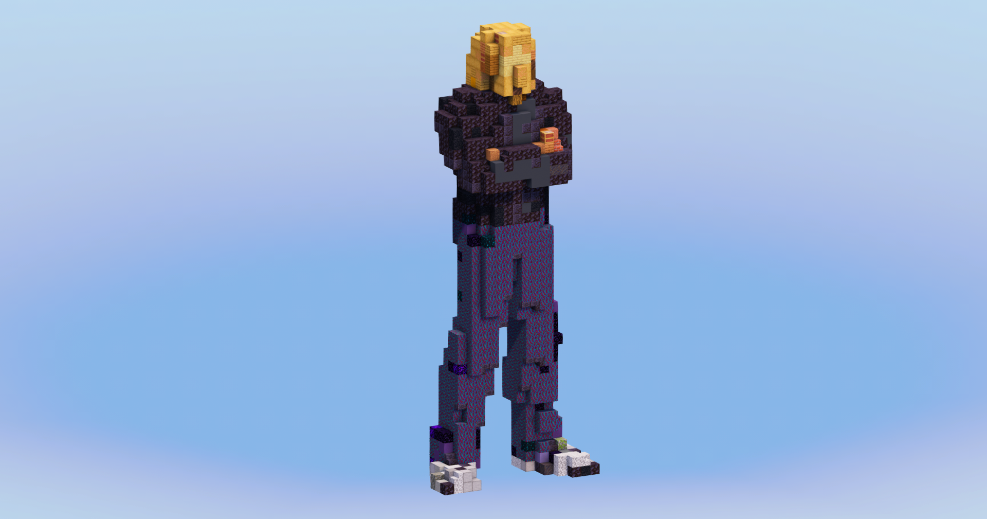 King from One Punch Man — Minecraft Build by LeonisBuilds
