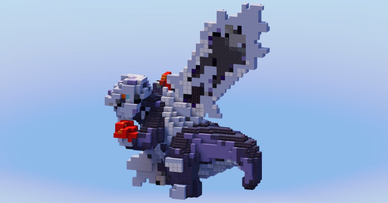 Mega Baxcalibur from Pokemon — Minecraft Build by LeonisBuilds
