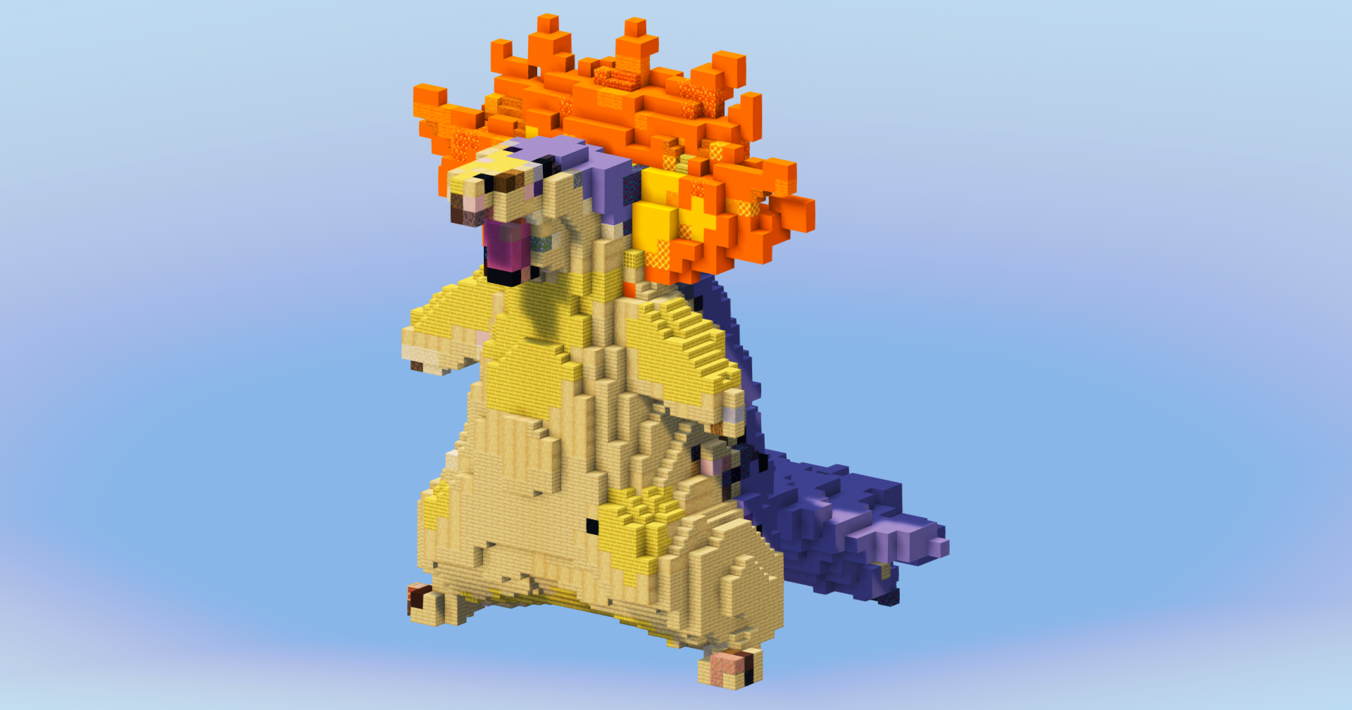 Typhlosion from Pokemon — Minecraft Build by LeonisBuilds
